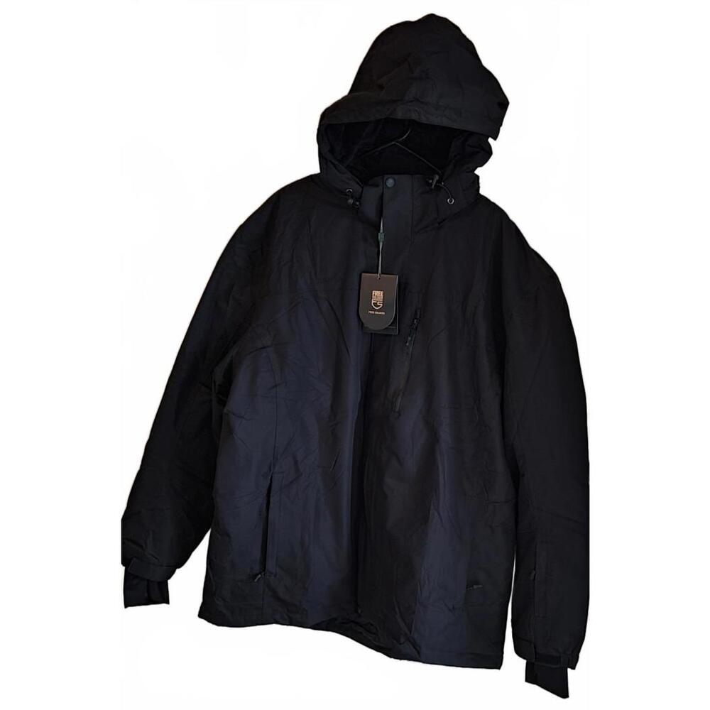 Free Soldier Men's Outdoor Black Ski Snow Coat Jacket 2XL